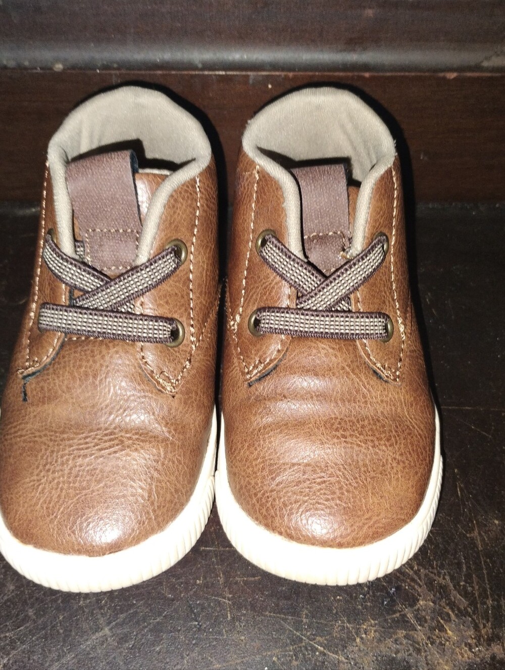 Brown Kids Casual Sneakers - Soft Slip-On Comfort